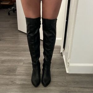 Leather Over-the-Knee Women's Boots